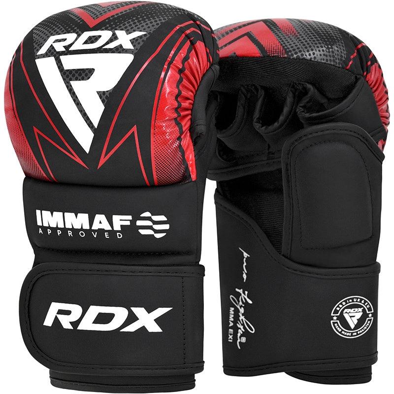 rdx sports RDX IMMAF Approved Shooter Grappling Gloves Red