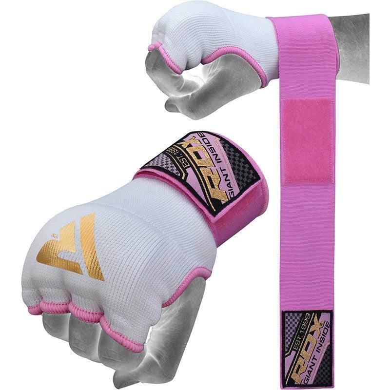 rdx sports RDX IS Women Gel Padded Wrist Strap Inner Gloves Pink / White OEKO-TEX® Standard 100 certified