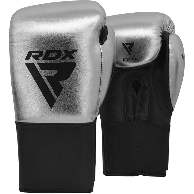 Rdx Sports RDX J13 KIDS 8oz SILVER Boxing Gloves & Pads Set