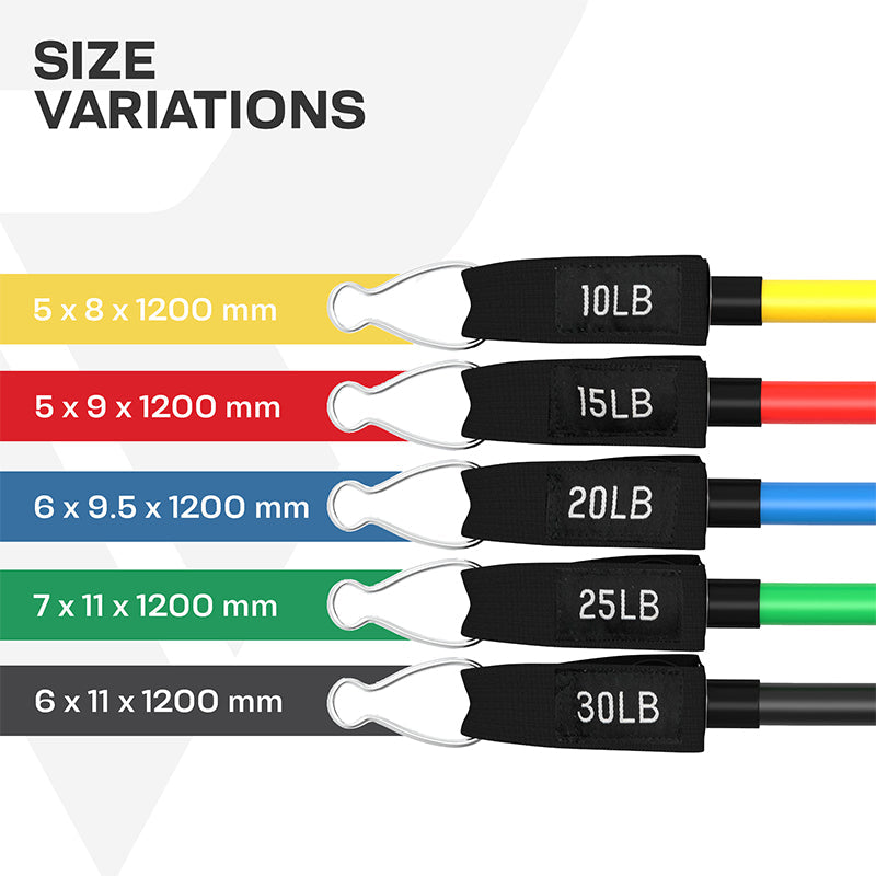 Rdx Sports RDX L1 4-IN-1 Resistances Tubes Set 10-30lbs For Home Gym Workout