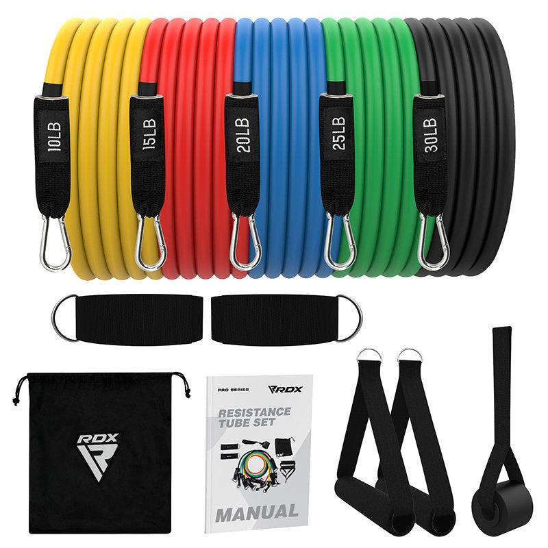 rdx sports RDX L1 4-IN-1 Resistances Tubes set 10-30lbs for Home Gym Workout