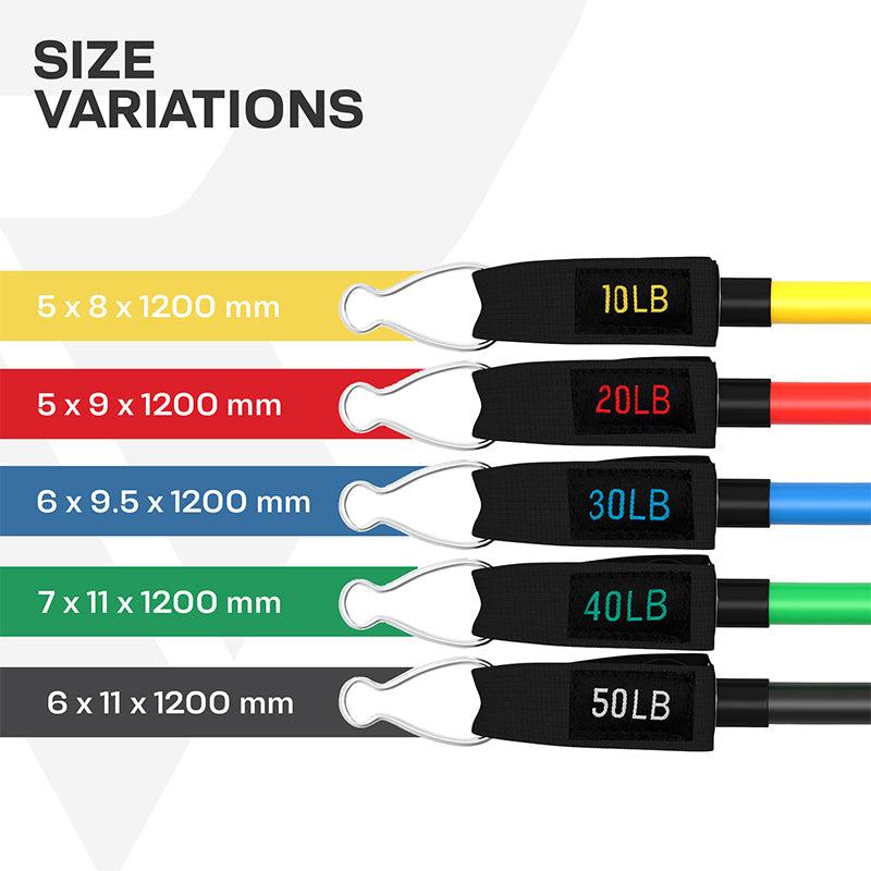 Rdx Sports RDX L2 4-in-1 Resistances Tubes Pro Set 10-50lbs For Home Gym Workout