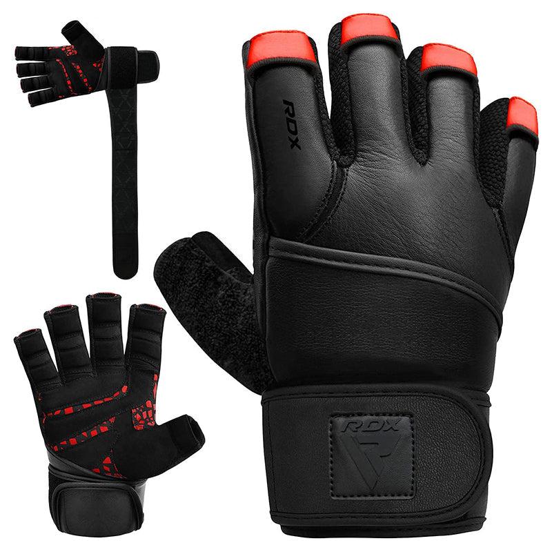 rdx sports RDX L7 Weight Lifting Leather Gym Gloves