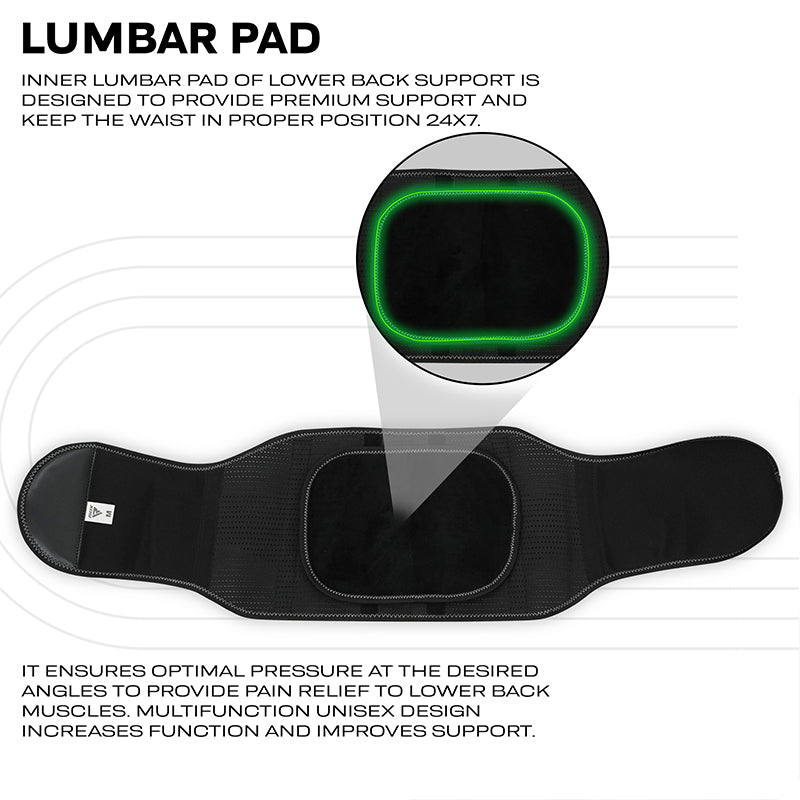 Rdx Sports RDX PB Adjustable Waist Support Belt Lumber Padded For Lower Back Pain