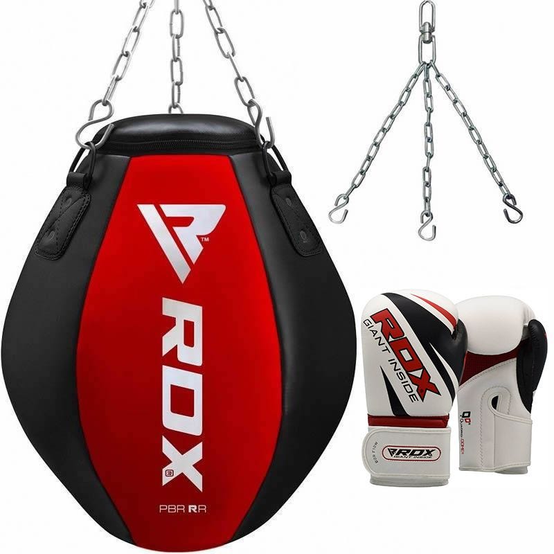 rdx sports RDX RR 3-in-1 Wrecking Ball Heavy Bag with Gloves Set