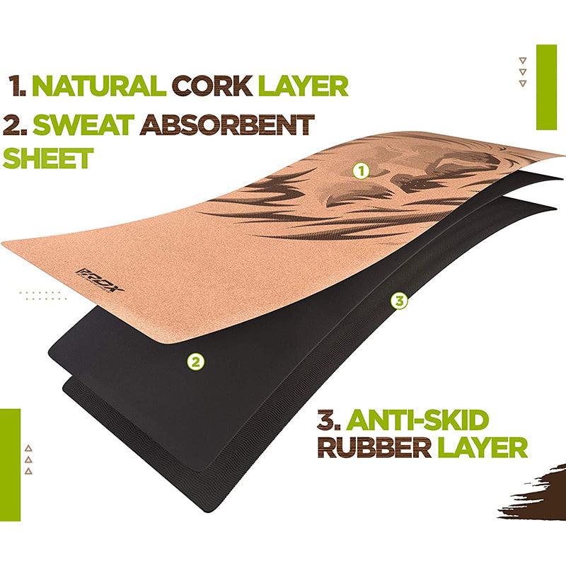 Rdx Sports RDX D1 6mm Cork Yoga Mat