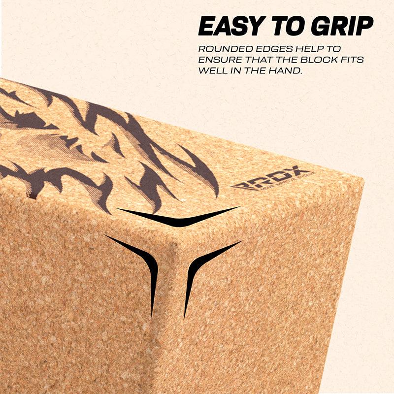 Rdx Sports RDX D1 Cork Yoga Block Non-Slip Brick