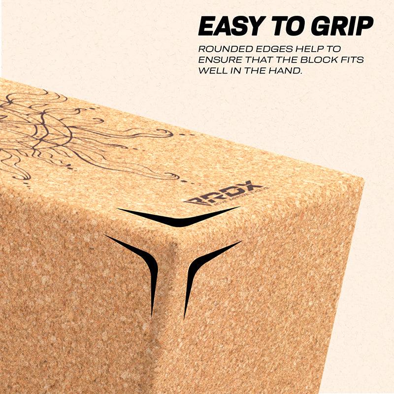 Rdx Sports RDX D2 Cork Yoga Block Non-Slip Brick