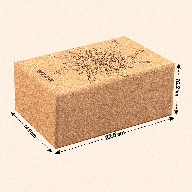 Rdx Sports RDX D2 Cork Yoga Block Non-Slip Brick