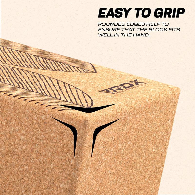 Rdx Sports RDX D3 Cork Yoga Block Non-Slip Brick