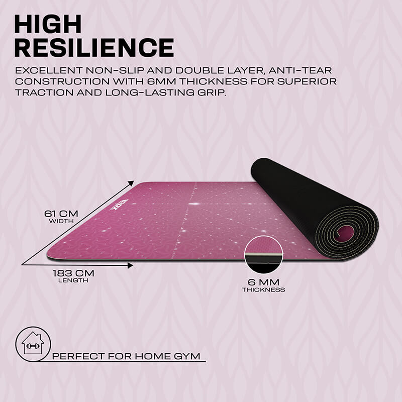 Rdx Sports RDX D4 6mm PU Rubber Yoga Mat