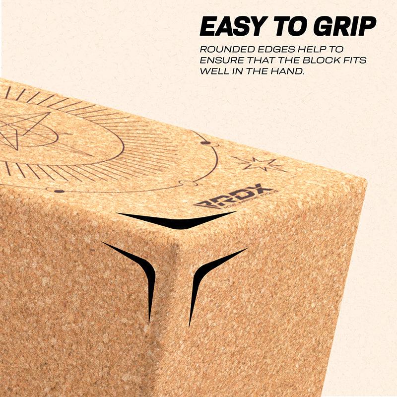Rdx Sports RDX D5 Cork Yoga Block Non-Slip Brick