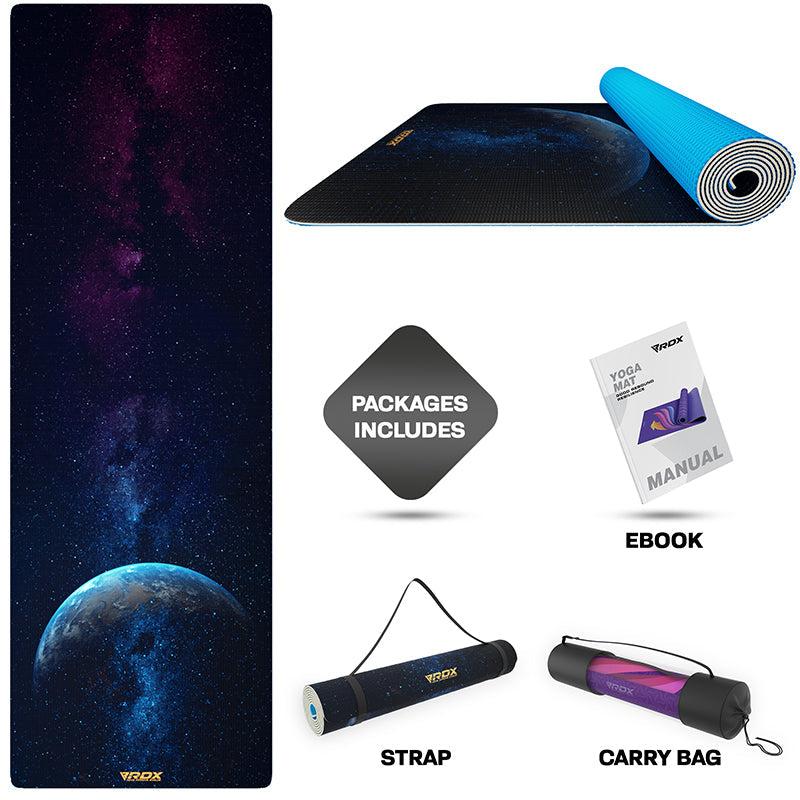 Rdx Sports RDX D7 Iris 6mm PVC Yoga Mat Blue Dot