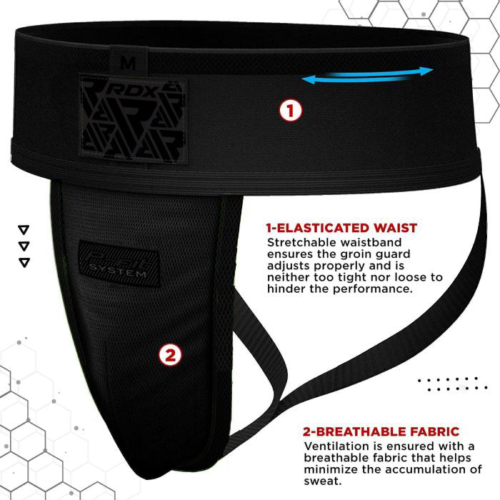 Rdx Sports RDX H1 Groin Guard With Gel Cup Black