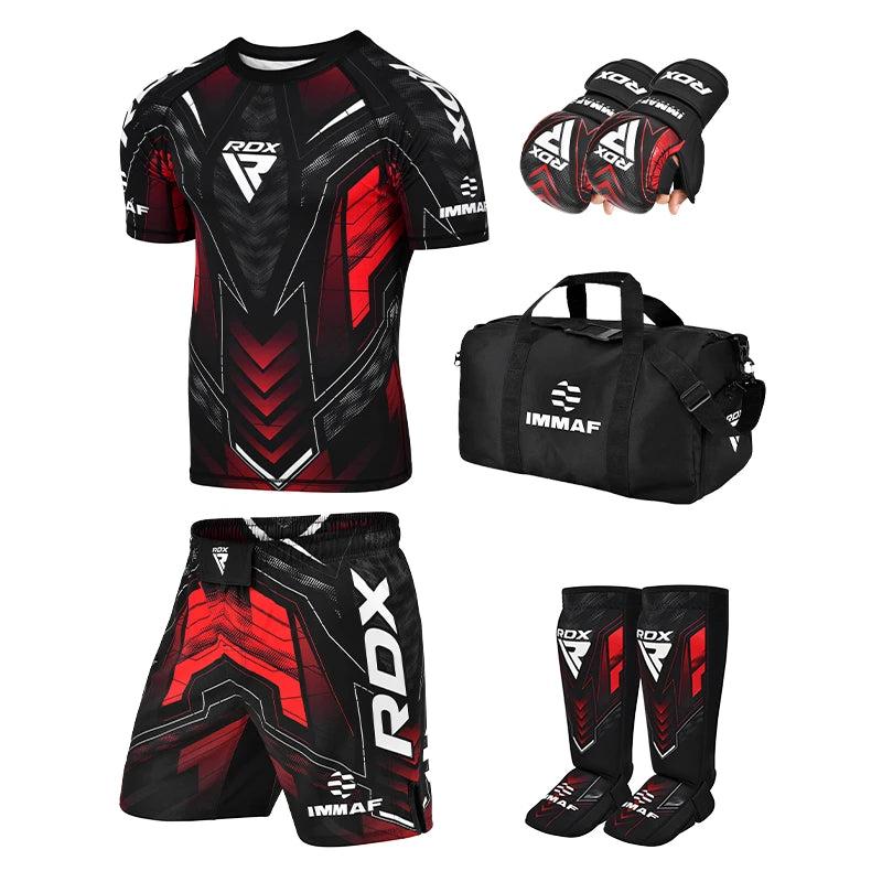 rdx sports RDX IMMAF MMA Gear Set (Red Range)