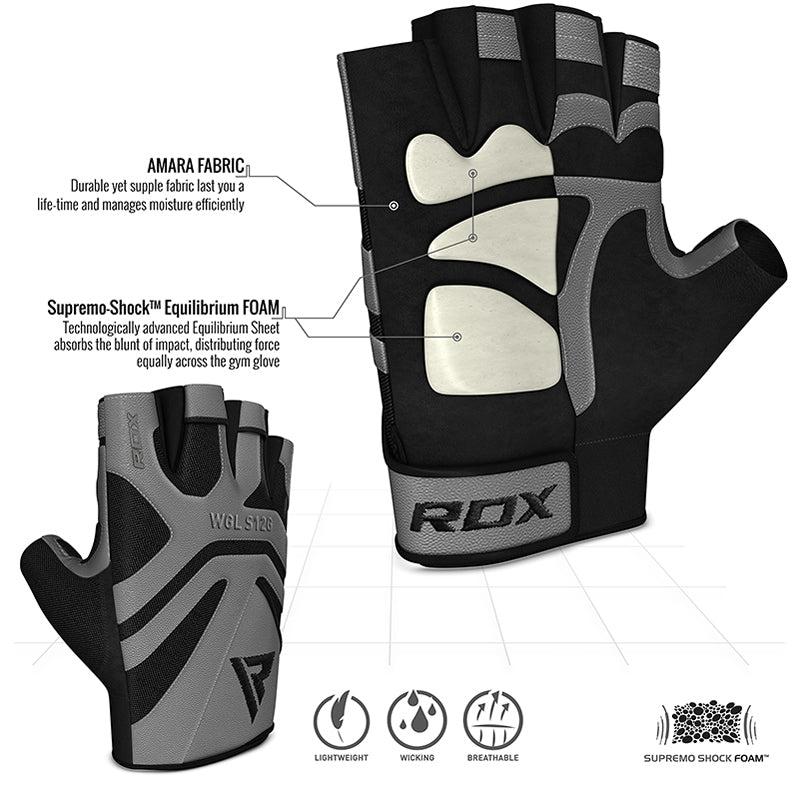 Rdx Sports RDX S12 Leather Fitness Training Gloves