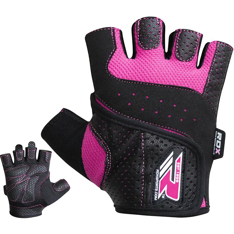 rdx sports RDX S5 Pink Fingerless Gym Gloves