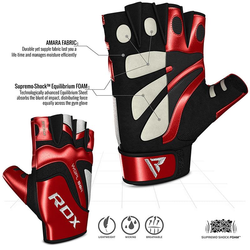 Rdx Sports RDX S8 Bold Leather Gym Gloves