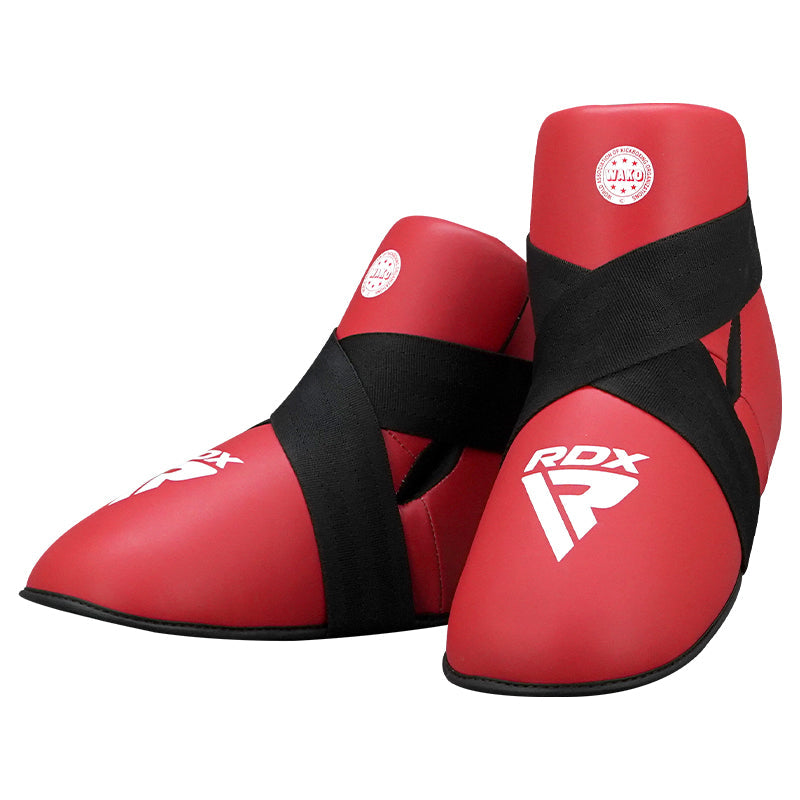 rdx sports RDX T1 WAKO Foot Protector Red
