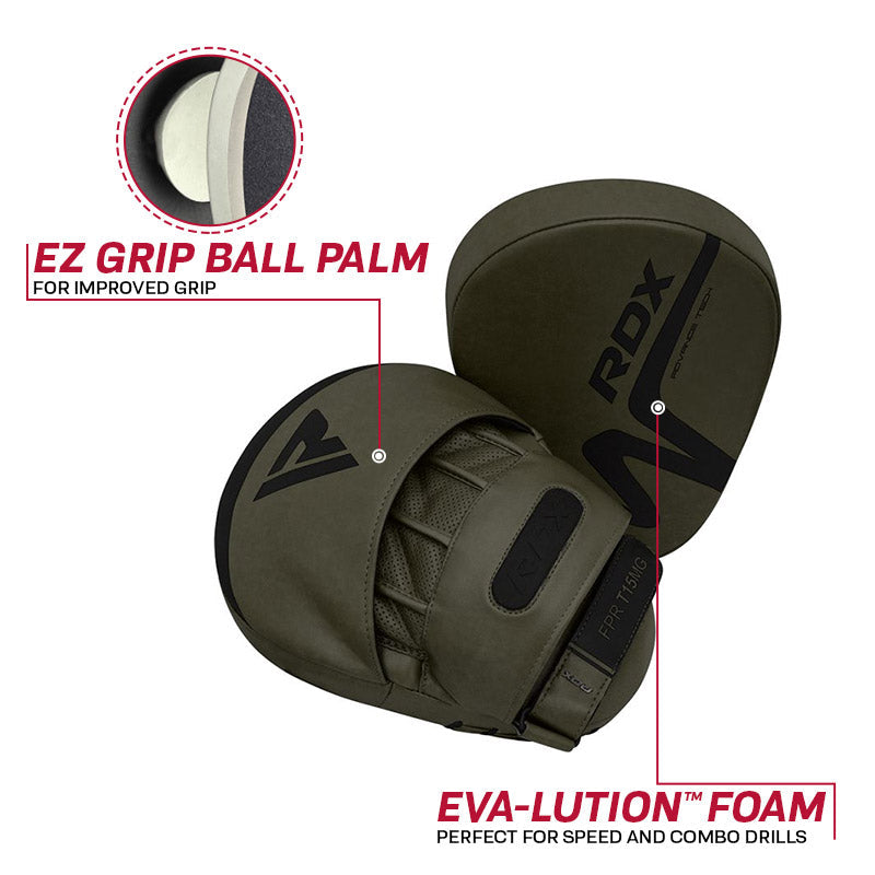 Rdx Sports RDX T15 Nero Matte Green Focus Pads