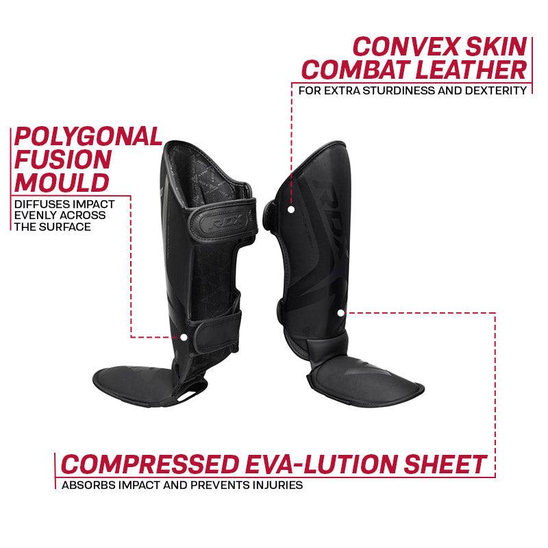 Rdx Sports RDX T15 Noir Black Shin Instep Guards