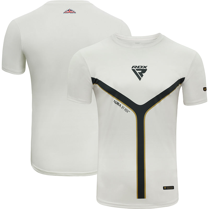 rdx sports RDX T17 Aura Short Sleeve White T-Shirt