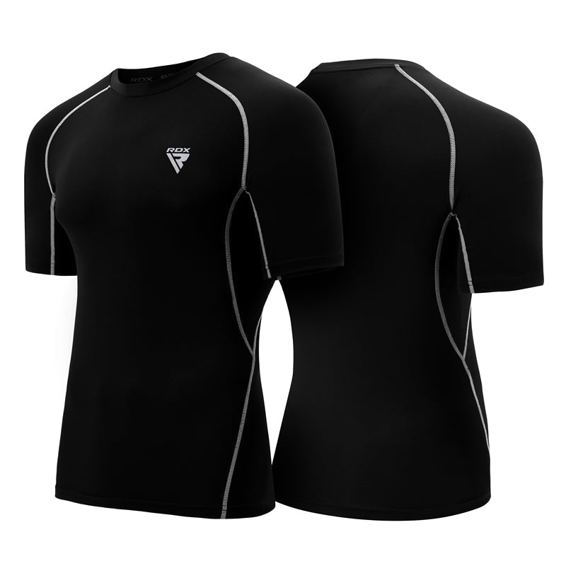 rdx sports RDX X5 Short Sleeve Black Rash Guard