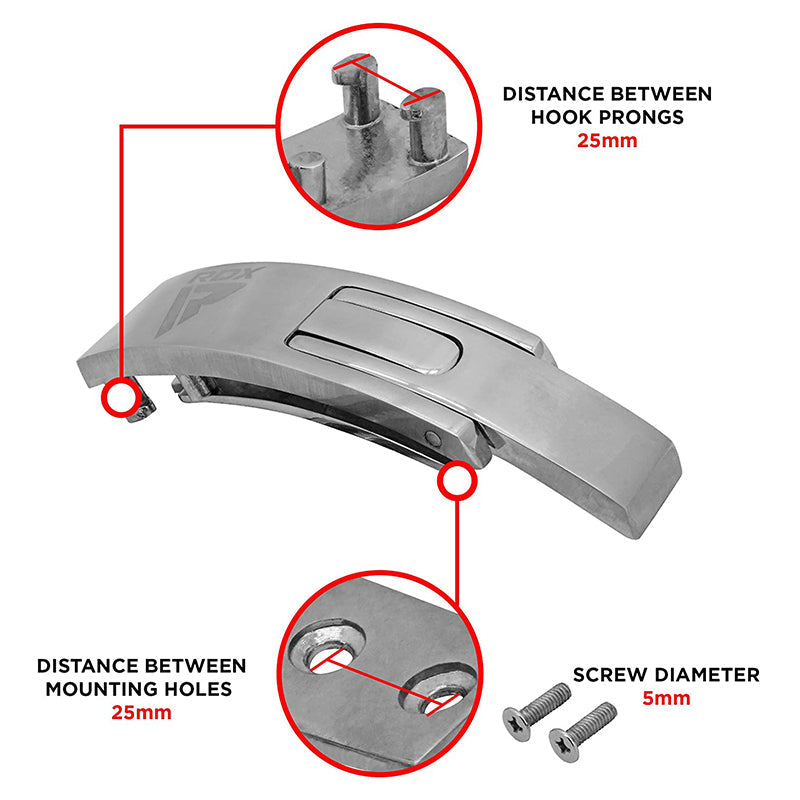 Rdx Sports RDX T1 Weightlifting Belt Buckle Stainless Steel