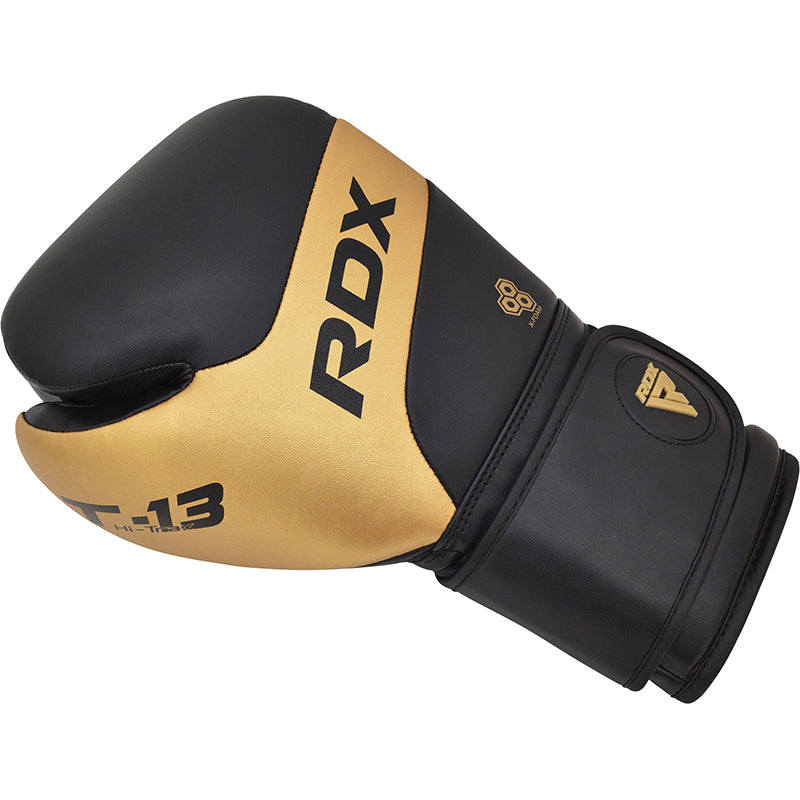 Rdx Sports RDX T13 Boxing Gloves & Focus Pads Golden / Black