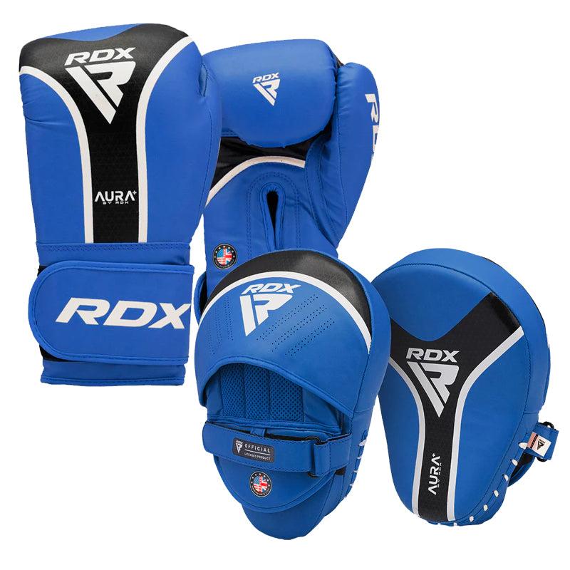 Rdx Sports RDX T17 Aura Plus Boxing Glove With Pads Bundle