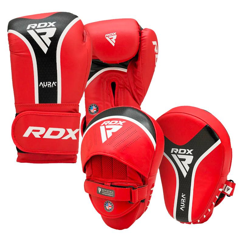 Rdx Sports RDX T17 Aura Plus Boxing Glove With Pads Bundle