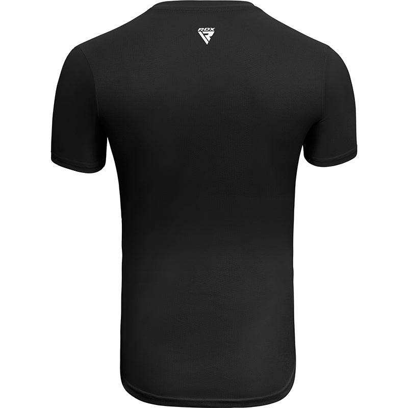 Rdx Sports RDX T2 Black Short Sleeves Sweat-Wicking Gym T-Shirt