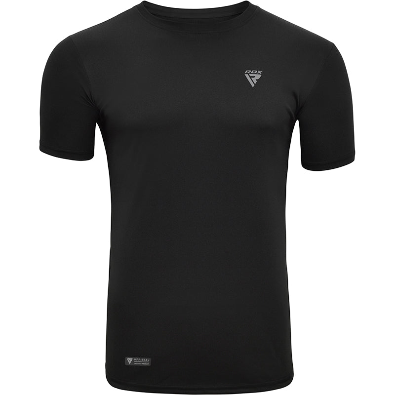 rdx sports RDX T2 Black Short Sleeves Sweat-Wicking Gym T-Shirt