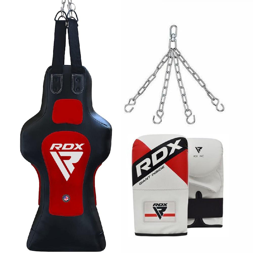 rdx sports RDX TDR 3-in-1 Hanging Filled Face Punch Bag with Mitts Set rdx sports RDX TDR 3-in-1 Hanging Filled Face Punch Bag with Mitts Set