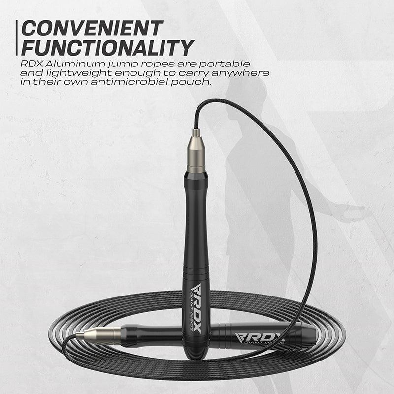Rdx Sports RDX W2 Adjustable 10.3ft Skipping Rope With Non-Slip Aluminum Handles
