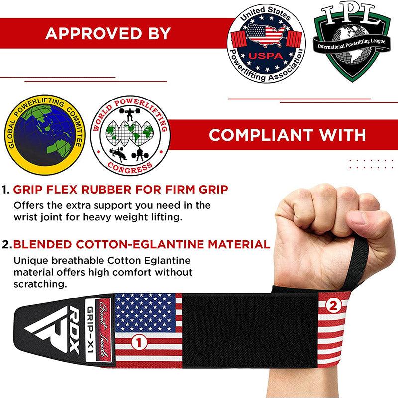 Rdx Sports RDX W3AF Wrist Support Wraps For Weightlifting Oeko-Tex® Standard 100 Certified