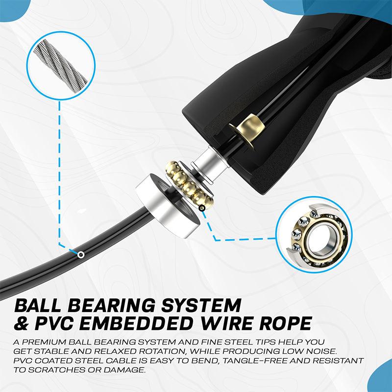 Rdx Sports RDX X2 Adjustable 10.3ft Non-Slip Memory Foam Soft Handles Skipping Rope