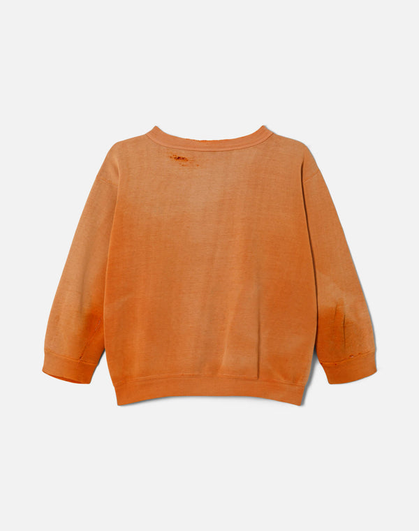 Re Done 60s Water Print Motorcycle Sweatshirt Orange