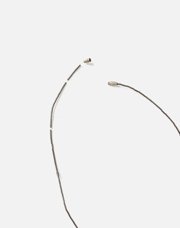 Re Done 70s Seed Bead Cord And Ceramic Bead Necklace Blue