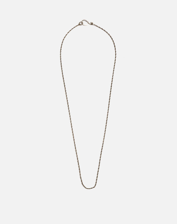 Re Done 70s Sterling Silver Rope Chain With Hook Silver