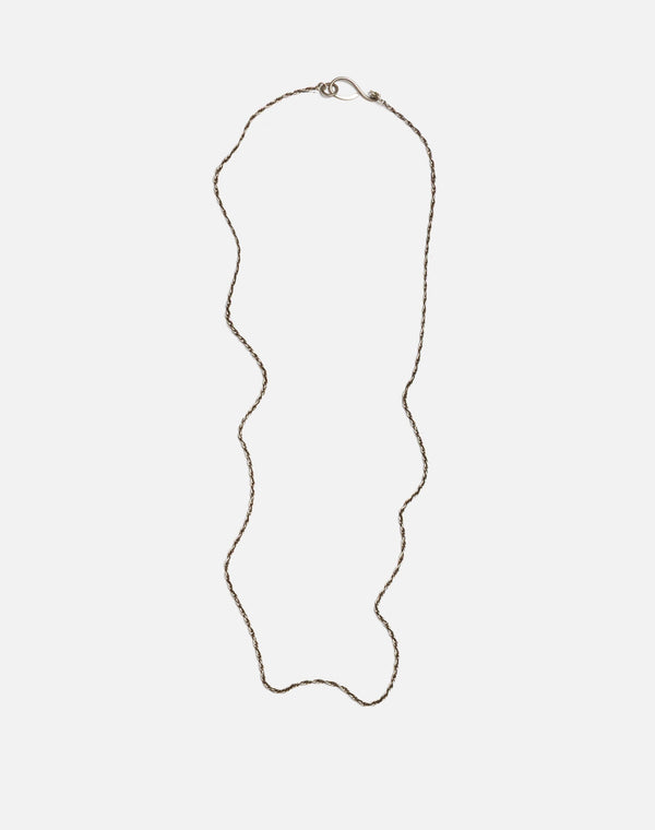 Re Done 70s Sterling Silver Rope Chain With Hook Silver