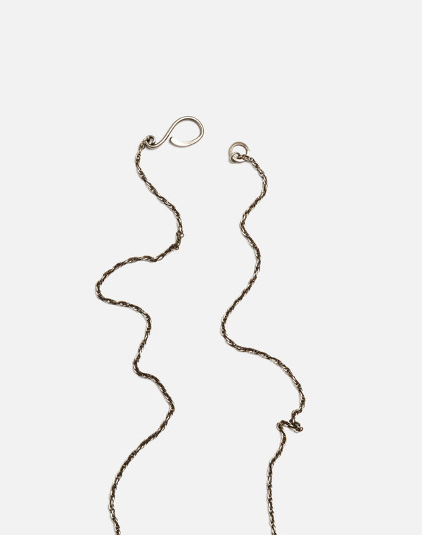 Re Done 70s Sterling Silver Rope Chain With Hook Silver