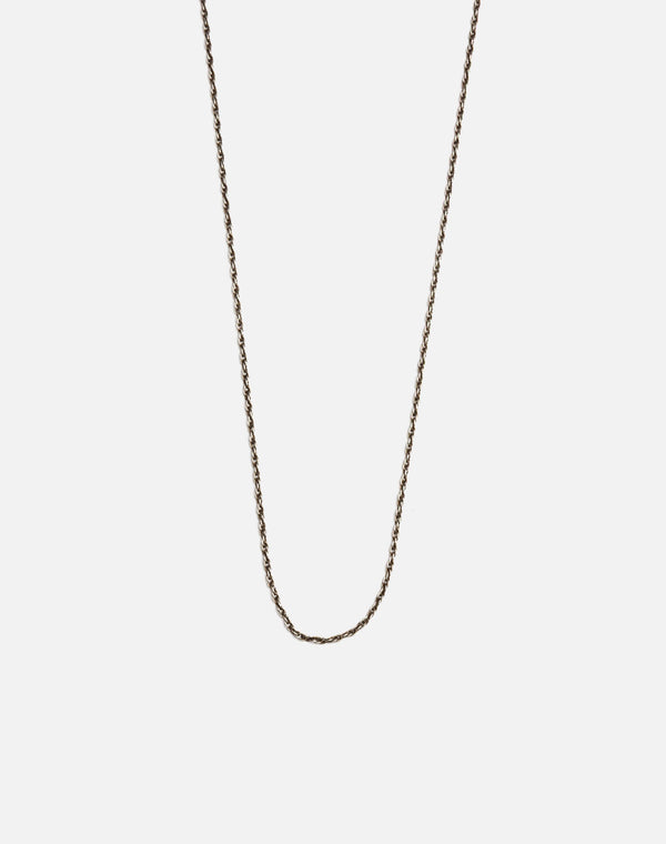 re done 70s Sterling Silver Rope Chain with Hook Silver