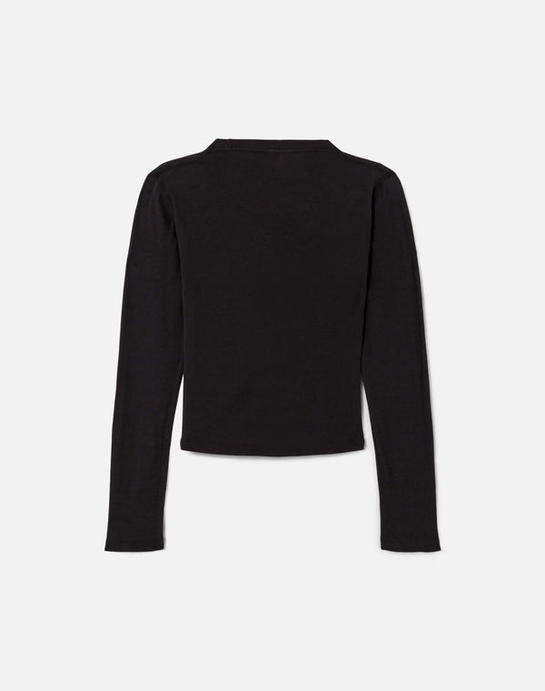 Re Done 90s Baby Long Sleeve "Bottoms Up" Washed Black