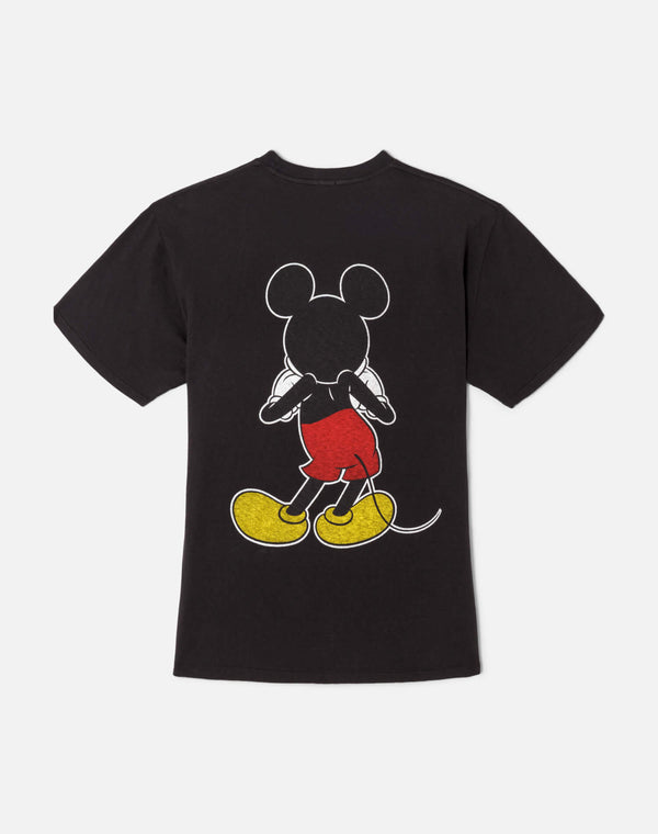 Re Done Boyfriend "Silly Mickey Mouse" Tee Washed Black