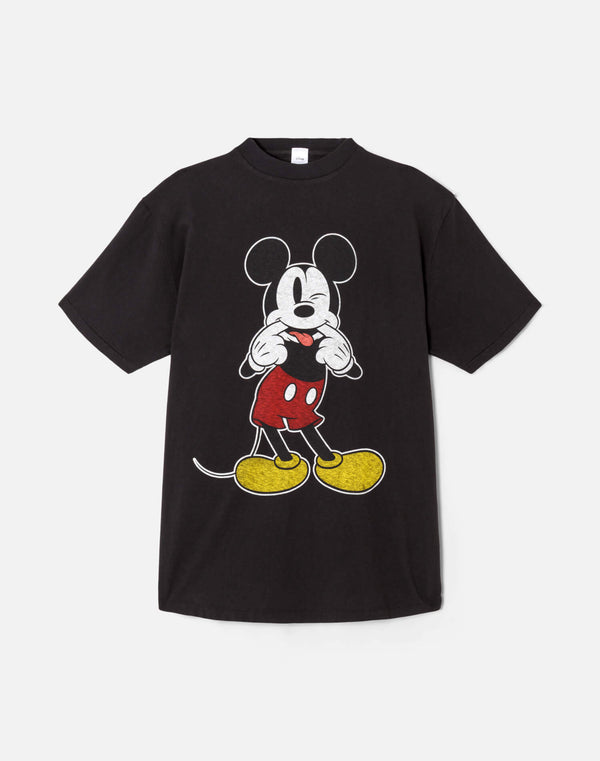 re done Boyfriend "Silly Mickey Mouse" Tee Washed Black