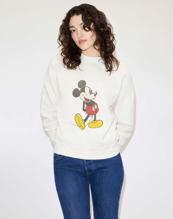 Re Done Classic "Mickey Mouse" Crewneck Vintage White