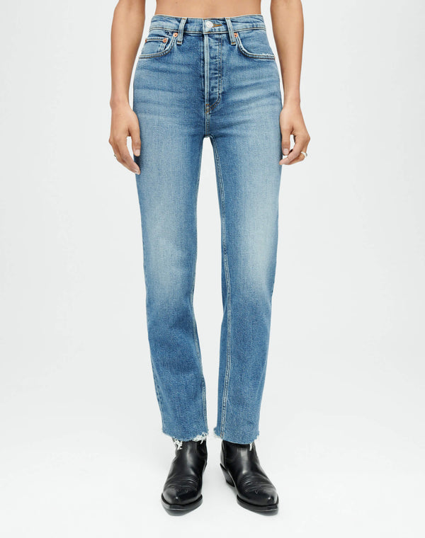 re done Comfort Stretch High Rise Stove Pipe Mid 70s