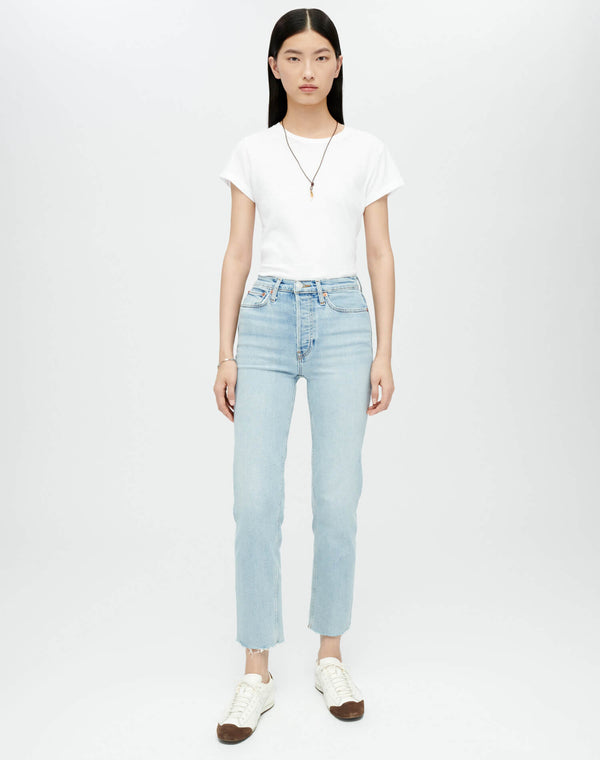 Re Done Comfort Stretch High Rise Stove Pipe Mid 90s