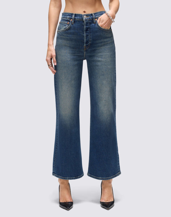 re done Comfort Stretch High Rise Wide Leg Crop Smoke Water